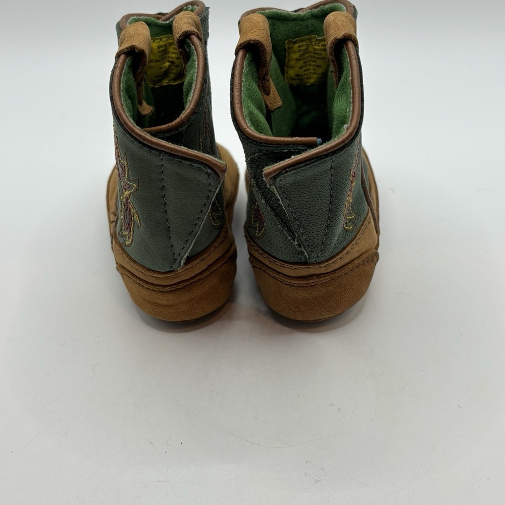 John Deere Boots Cowboy Johnny Poppers Infant Boots Leather Size 0M - Picture 4 of 7